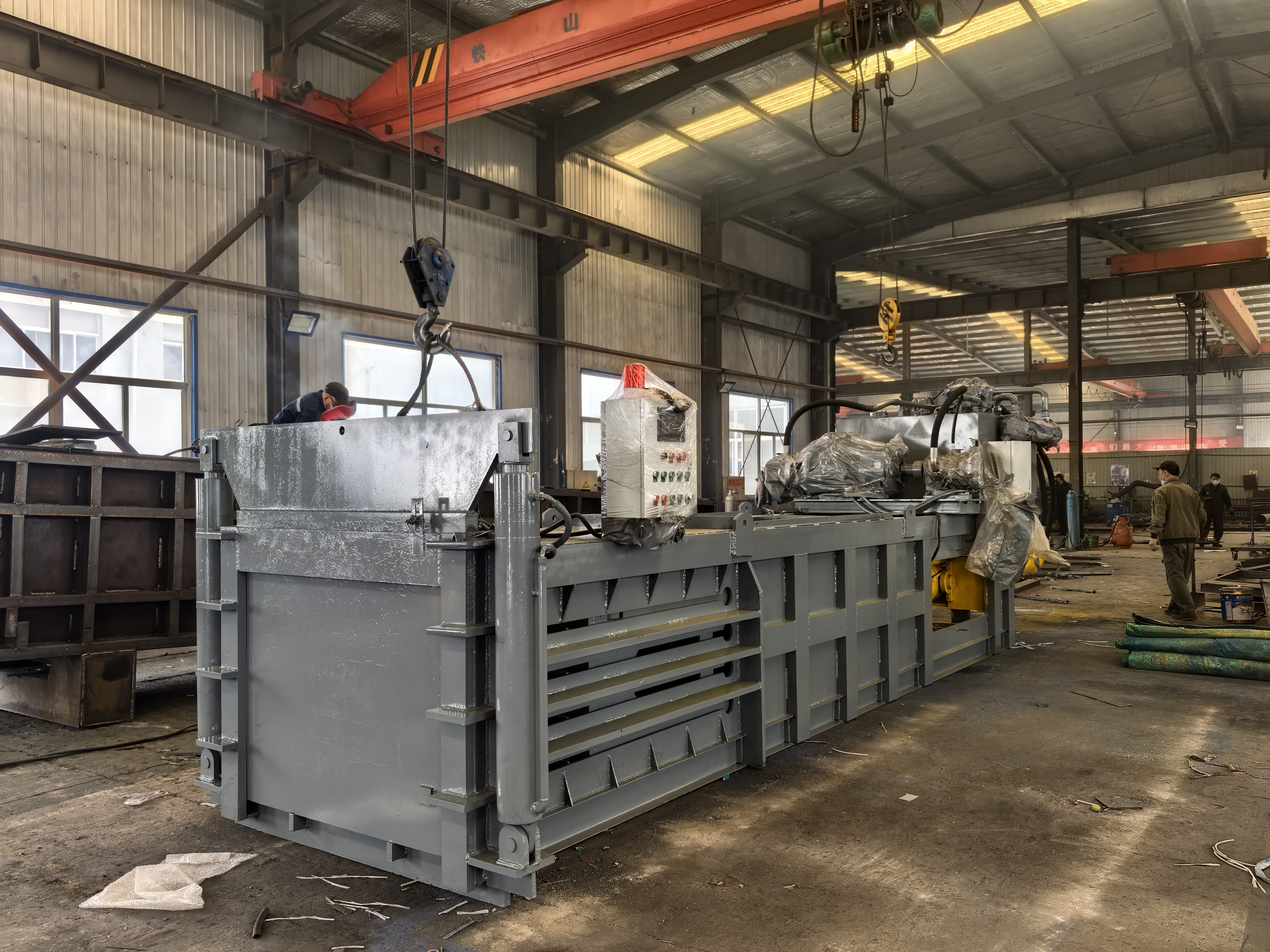 Presse &agrave; balles en plastique hydraulique horizontale compl&egrave;tement automatique de d&eacute;chets de papier pour le recyclage